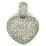 18K White Gold 5.00 Ct. Diamond Heart Pendant