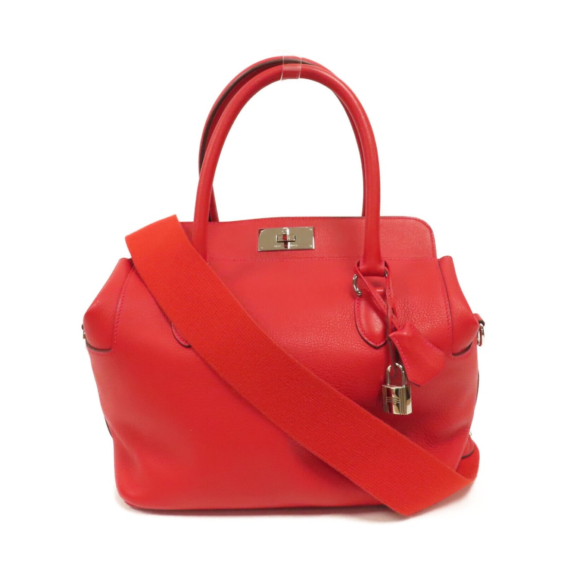 HERMES PHW Tool Box 26 2 Way Bag/Handbag/Shoulder Bag Swift Leather Red: HERMES PHW Tool Box 26 2 Way Bag/Handbag/Shoulder Bag Swift Leather Red Style: 2wayShoulder Bag Exterior Material: Calfskin (cowhide) Exterior Color: Red Bag Height: 9.1 Bag Depth: 7.1 Bag Length: 10.