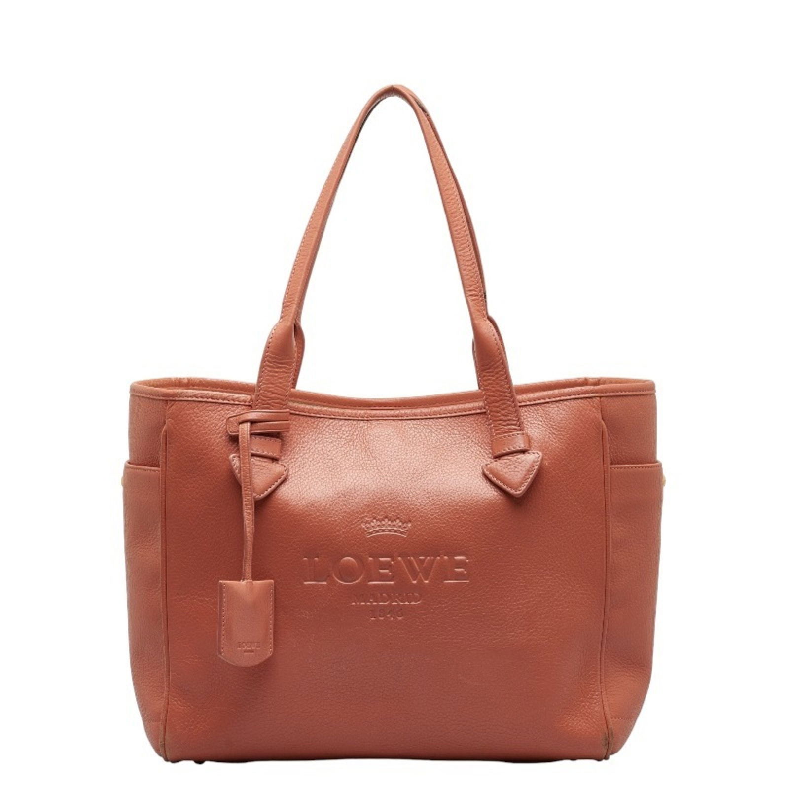 LOEWE Tote Bag Pink Leather Women's: LOEWE Tote Bag Pink Leather Women's Brand: Loewe Type: Handbag Shoulder bag Tote bag Material: Leather Leather: Color: Pink Gender: Women Size (HxWxD): 26cm x 39cm x 12cm / 10.23 x 15.35 x 4.72 Condit