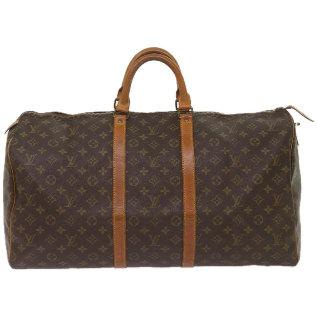 Louis Vuitton Keepall 50: Louis Vuitton Keepall 50 Brand: Louis Vuitton Model: Keepall 50 Color: Brown Material: Canvas Dimensions: W50cm x H25cm x D22cm Country of Origin: France Comments: The travel bag Keepall 50 of the fam
