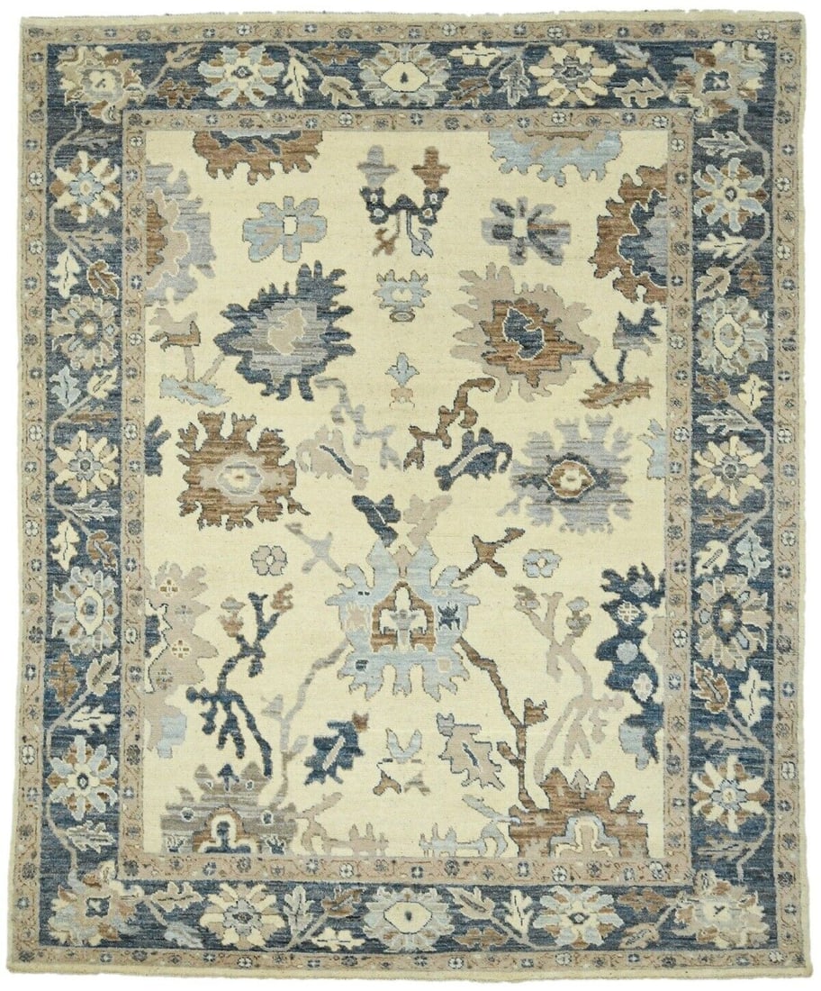 Oushak Peshawar Floral Design 8X10 Pakistan Oriental Area Rug Dining Room Carpet: Oushak Peshawar Floral Design 8X10 Pakistan Oriental Area Rug Dining Room Carpet Free continental US Shipping Type: Area Rugs Color: Muted Colors: Cream Gray Brown Tan etc Size: 8"2 X 9"11 ft Material