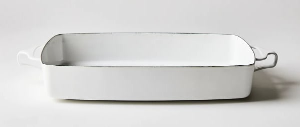 Kobenstyle by Dansk Enamelware Large Baker Dish Pan White - New: Kobenstyle by Dansk Enamelware Large Baker Dish Pan White - New Designed in 1956 by jens quistgaard, this baker has a big reputation in the design world. Made in easy-to-clean enameled carbon steel, i