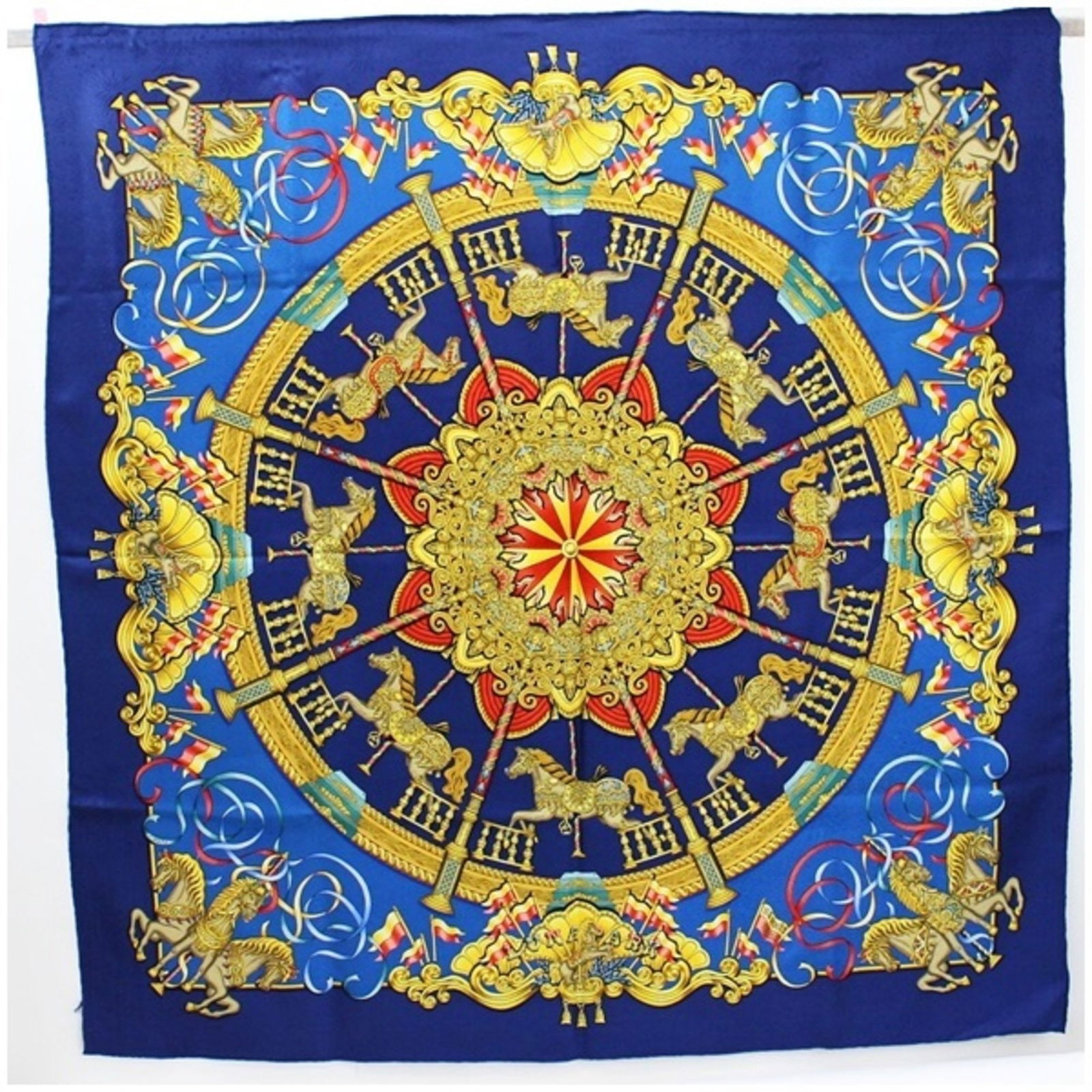 Hermes Silk Scarf Muffler Carre 90 LUNAPARK Blue x Gold HERMES Ladies Merry-Go-Round Amusement Park: Hermes Silk Scarf Muffler Carre 90 LUNAPARK Blue x Gold HERMES Ladies Merry-Go-Round Amusement Park Brand: Hermes Type: Scarf Gender: Women Color: Blue Gold Material: Silk Silk: Size (LxW): 90cm x 87c