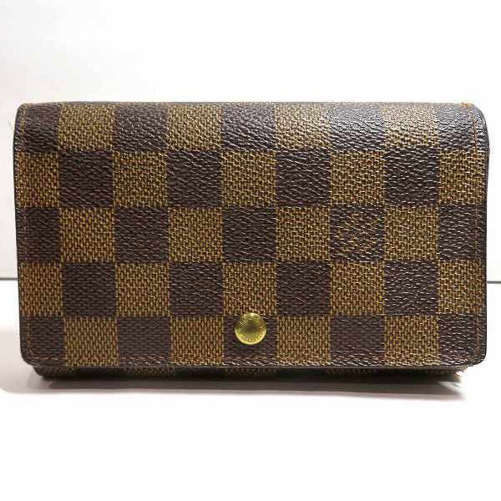 Louis Vuitton Damier Porte Monnaie Tresor N61730 Bi-fold Wallet for Men and Women: Louis Vuitton Damier Porte Monnaie Tresor N61730 Bi-fold Wallet for Men and Women Brand: Louis Vuitton Type: Long wallet (bi-fold) Gender: Men Women Material: PVC PVC: Color: Brown Condition: Used (ac