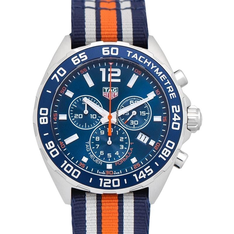 TAG Heuer Formula 1 Quartz CAZ1014.FC8196 - Formula 1 Chronograph Blue Dial Men's Watch: TAG Heuer Formula 1 Quartz CAZ1014.FC8196 - Formula 1 Chronograph Blue Dial Men's Watch Brand: TAG Heuer Model: Formula 1 Quartz Dealer product code: 7886A Movement: Quartz Case material: Steel Bracel