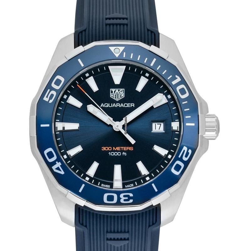 TAG Heuer Aquaracer WAY101C.FT6153 - Aquaracer Quartz Blue Dial Men's Watch: TAG Heuer Aquaracer WAY101C.FT6153 - Aquaracer Quartz Blue Dial Men's Watch Brand: TAG Heuer Model: Aquaracer Dealer product code: 6554A Movement: Quartz Case material: Steel Bracelet material: Rubber