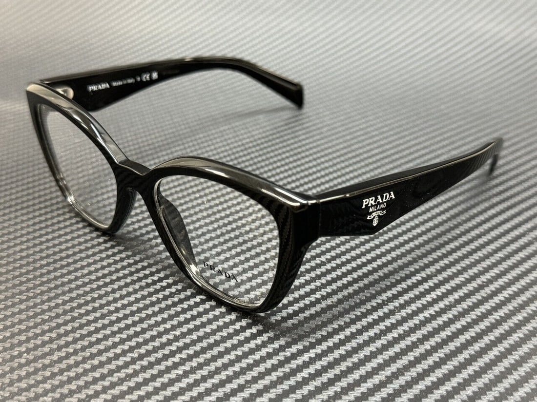 PRADA PR 20ZV 16K1O1 Black Womens 54 mm Eyeglasses: PRADA PR 20ZV 16K1O1 Black Womens 54 mm Eyeglasses Frame Color: Black Type: Eyeglasses New The BIDHAUS Guarantee: All items in this auction are guaranteed to be 100% authentic. At Your Service: At BID
