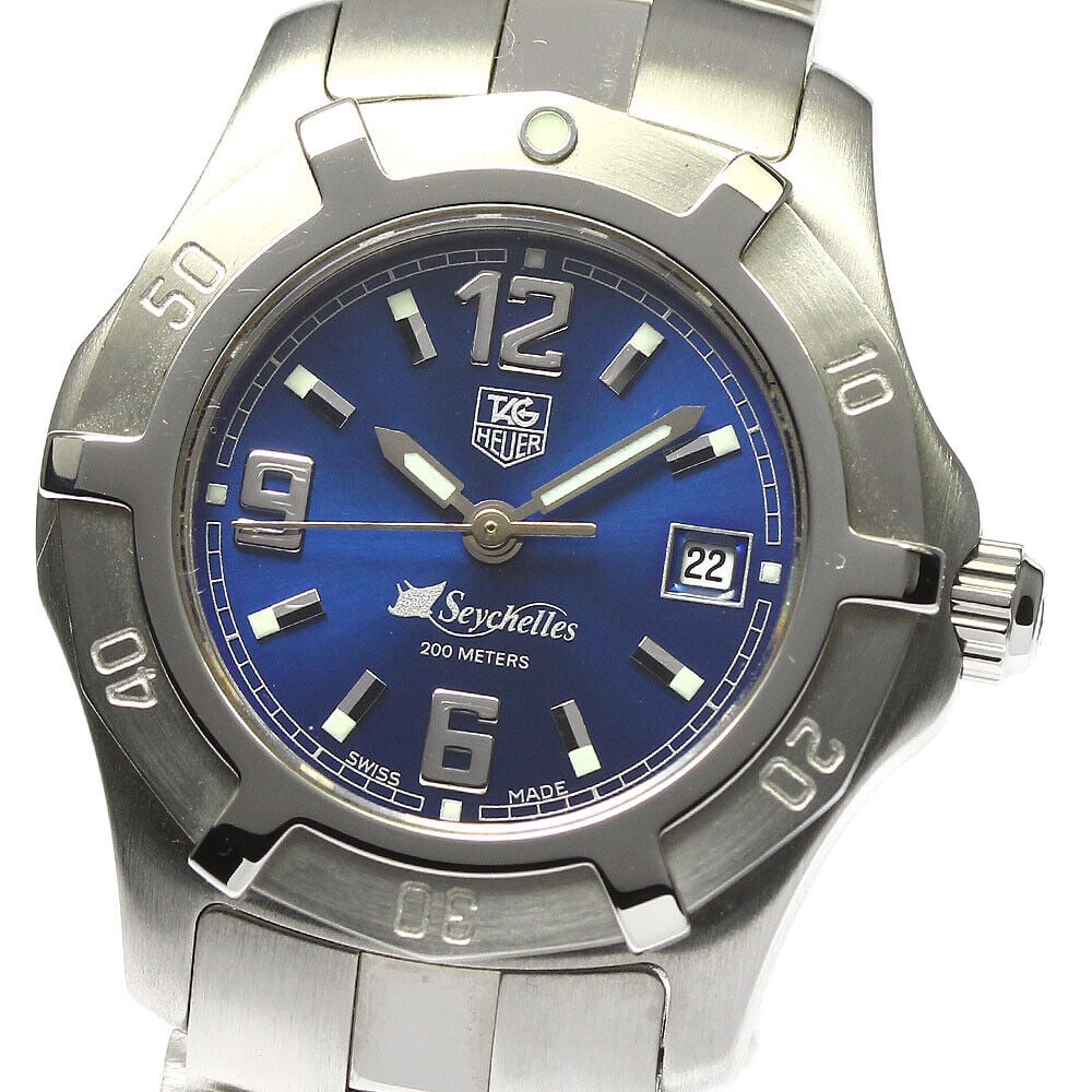 TAG HEUER WN131D.BA0333 Exclusive Seychelles Limited to 2000 pieces: TAG HEUER WN131D.BA0333 Exclusive Seychelles Limited to 2000 pieces Type: wristwatch condition rank Body rank A Belt trunk A Product condition glass in good condition Case slight scratches Bezel sligh