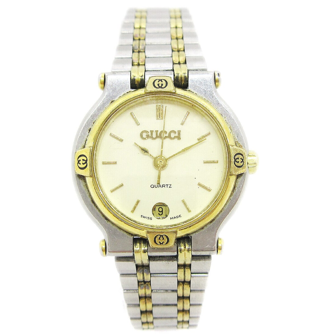 GUCCI 9000L Ladies Quartz Wristwatch Watch Silver Stainless steel 3ATM: GUCCI 9000L Ladies Quartz Wristwatch Watch Silver Stainless steel 3ATM Water Resistance: 30 m (3 ATM) Style: Classic Case Color: Gold Silver Case Material: Stainless Steel Movement: Quartz Band Materi