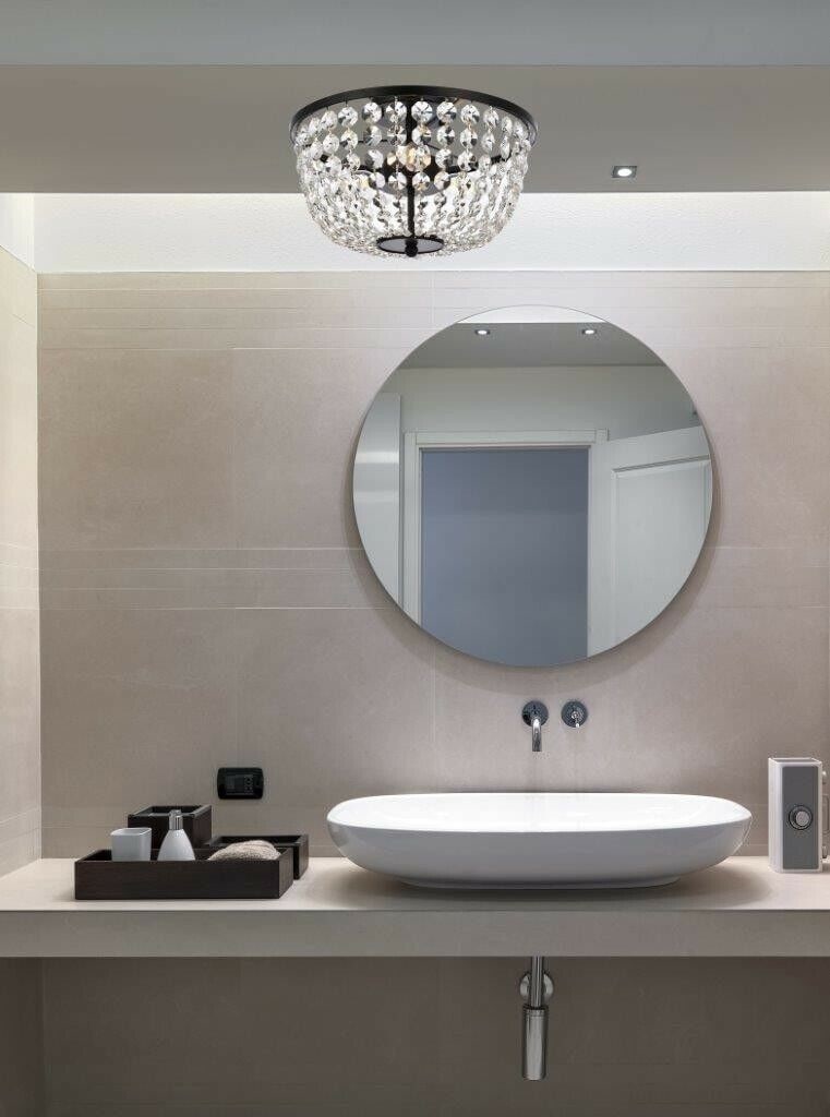 BLACK CLEAR DINING ROOM BEDROOM HALLWAY CRYSTAL FLUSH MOUNT LIGHTING 3 LIGHT 13": BLACK CLEAR DINING ROOM BEDROOM HALLWAY CRYSTAL FLUSH MOUNT LIGHTING 3 LIGHT 13" Cord Color: Black Number Of Lights: 3 Item Height: 8.5" Item Width: 13" Assembly Required: Yes Sensor Type: Light Warra