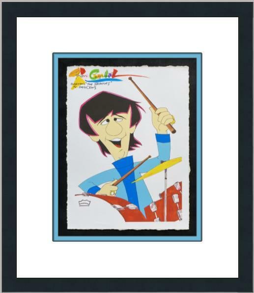 Beatles Ringo Starr Cartoon Series Signed Giclee Ron Campbell CUSTOM FRAMED: Beatles Ringo Starr Cartoon Series Signed Giclee Ron Campbell CUSTOM FRAMED Animation Studio: Beatles Saturday Morning Cartoons Character: Ringo Starr Signed By: Ron Campbell Tradition: Western Animat