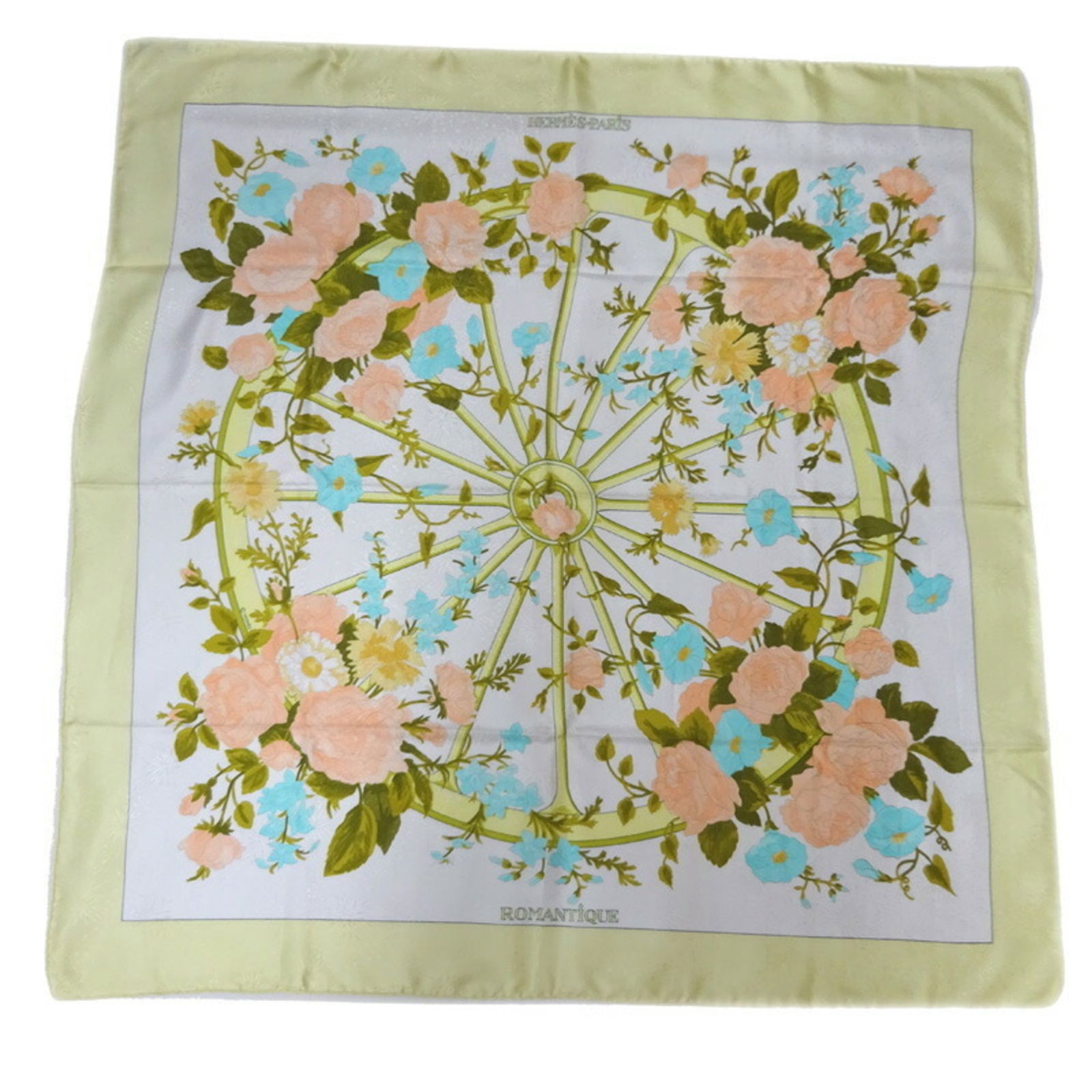 Hermes Carre 90 ROMANTIQUE Romantic Women's Scarf Muffler 100% Silk Yellow: Hermes Carre 90 ROMANTIQUE Romantic Women's Scarf Muffler 100% Silk Yellow Brand: Hermes Type: Scarf Gender: Women Color: Yellow Material: Silk Silk: Size (LxW): 88.8cm x 88cm / 34.96 x 34.64 Conditio
