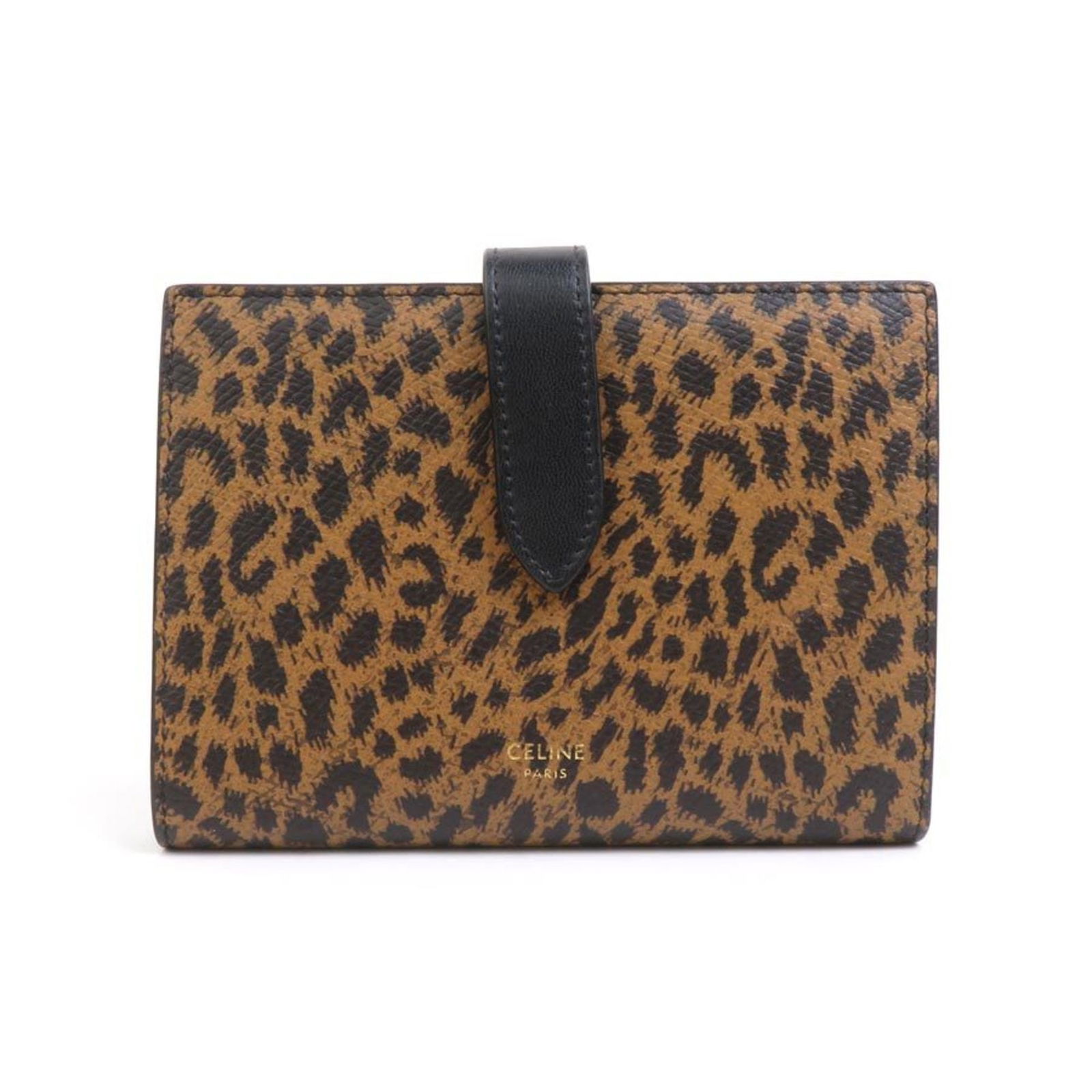 CELINE Bi-fold wallet Leather Brown x Black Women's h30316k: CELINE Bi-fold wallet Leather Brown x Black Women's h30316k Brand: Celine Type: Wallet (bi-fold) Gender: Women Material: Leather Leather: Color: Black Brown Size (HxWxD): 10cm x 13.5cm x 2cm / 3.93 x