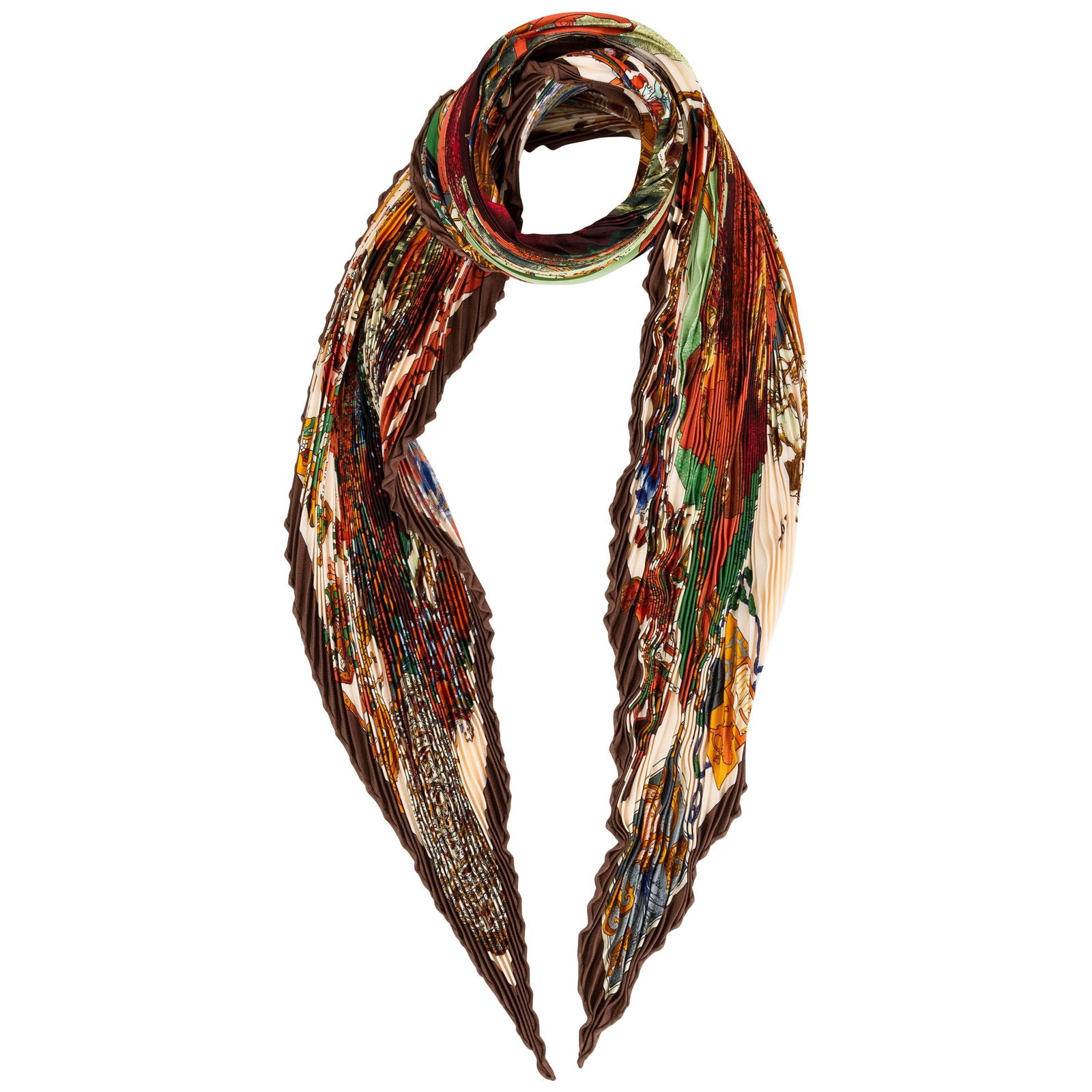 Hermes Colombus Scarf by Kermit Oliver: Hermes Colombus Scarf by Kermit Oliver Designer: Kermit Oliver Dimensions: Height: 35 in (88.9 cm)Length: 35 in (88.9 cm) Place of Origin: France Period: 1990-1999 Pre-Owned The BIDHAUS Guarantee: All