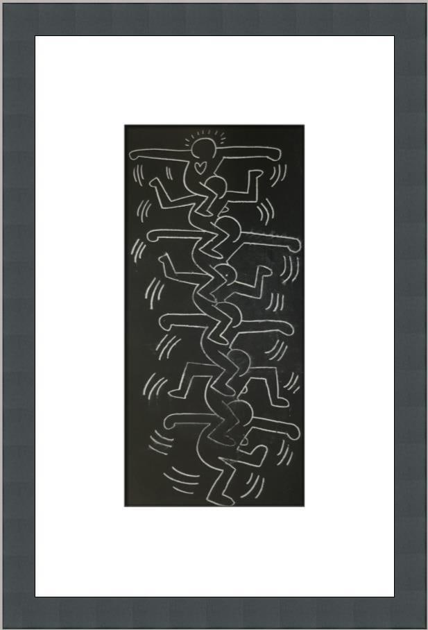 Keith Haring Subway Drawings Custom Framed Print: Keith Haring Subway Drawings Custom Framed Print Size: Medium (up to 36in.) Region Of Origin: united states Artist: Keith Haring Production Technique: Lithography Framing: Matted & Framed Style: Pop A