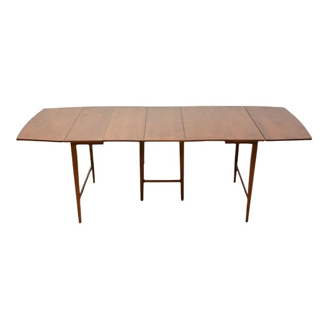 Paul McCobb Planner Group Maple Dining Table: Paul McCobb Planner Group Maple Dining Table A mid century modern solid maple drop leaf dining table designed by Paul McCobb for Winchendon's Planner Group. Comes with three 12.125" leaves which fully
