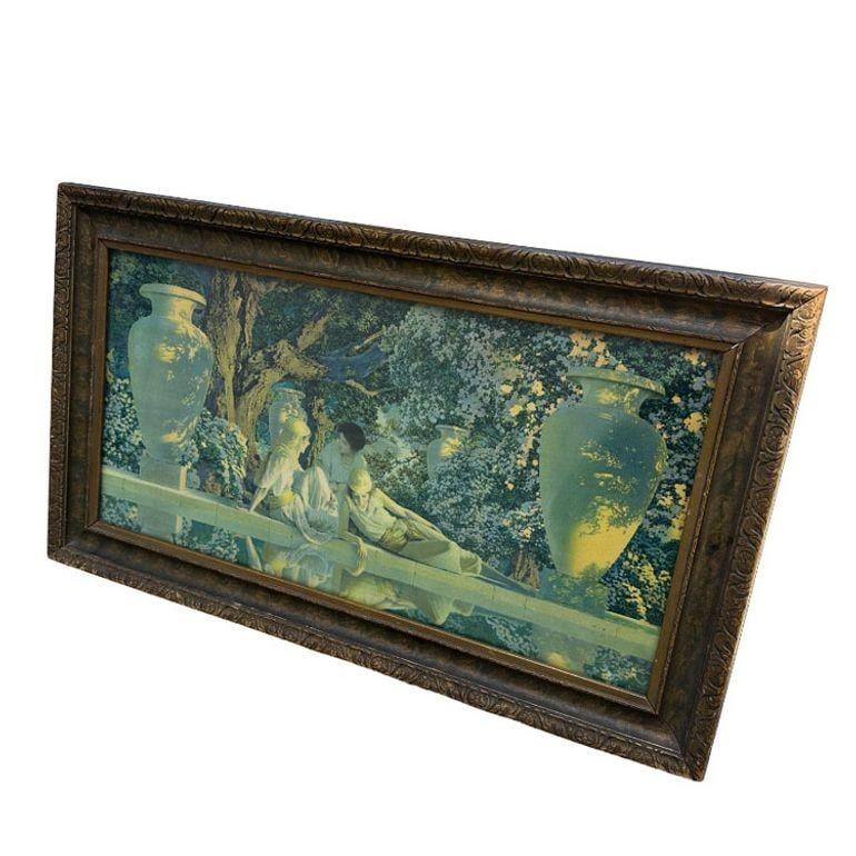 Maxfield Parrish "Garden of Allah" Crane Lithograph 1918: Maxfield Parrish "Garden of Allah" Crane Lithograph 1918 Creator: Maxfield Parrish (Artist) Dimensions: Height: 12 in (30.48 cm)Width: 21 in (53.34 cm)Depth: 1.5 in (3.81 cm) Materials and Techniques: