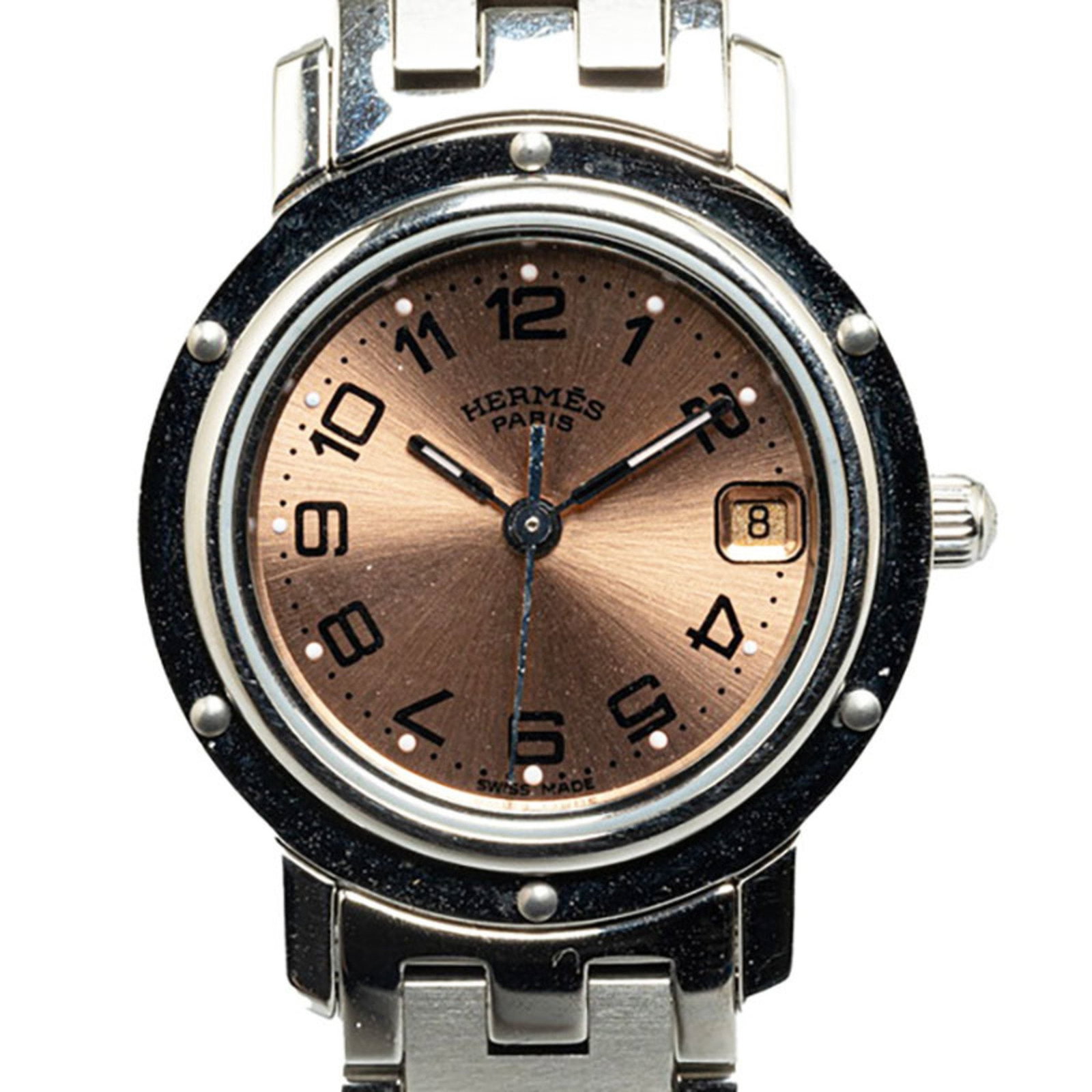 Hermes Clipper Watch CL4.210 Quartz Pink Dial Stainless Steel Women's HERMES: Hermes Clipper Watch CL4.210 Quartz Pink Dial Stainless Steel Women's HERMES Brand: Hermes Type: Wristwatch Gender: Women Material (Case): Stainless steel Material (Band): Stainless steel Color (Dial)