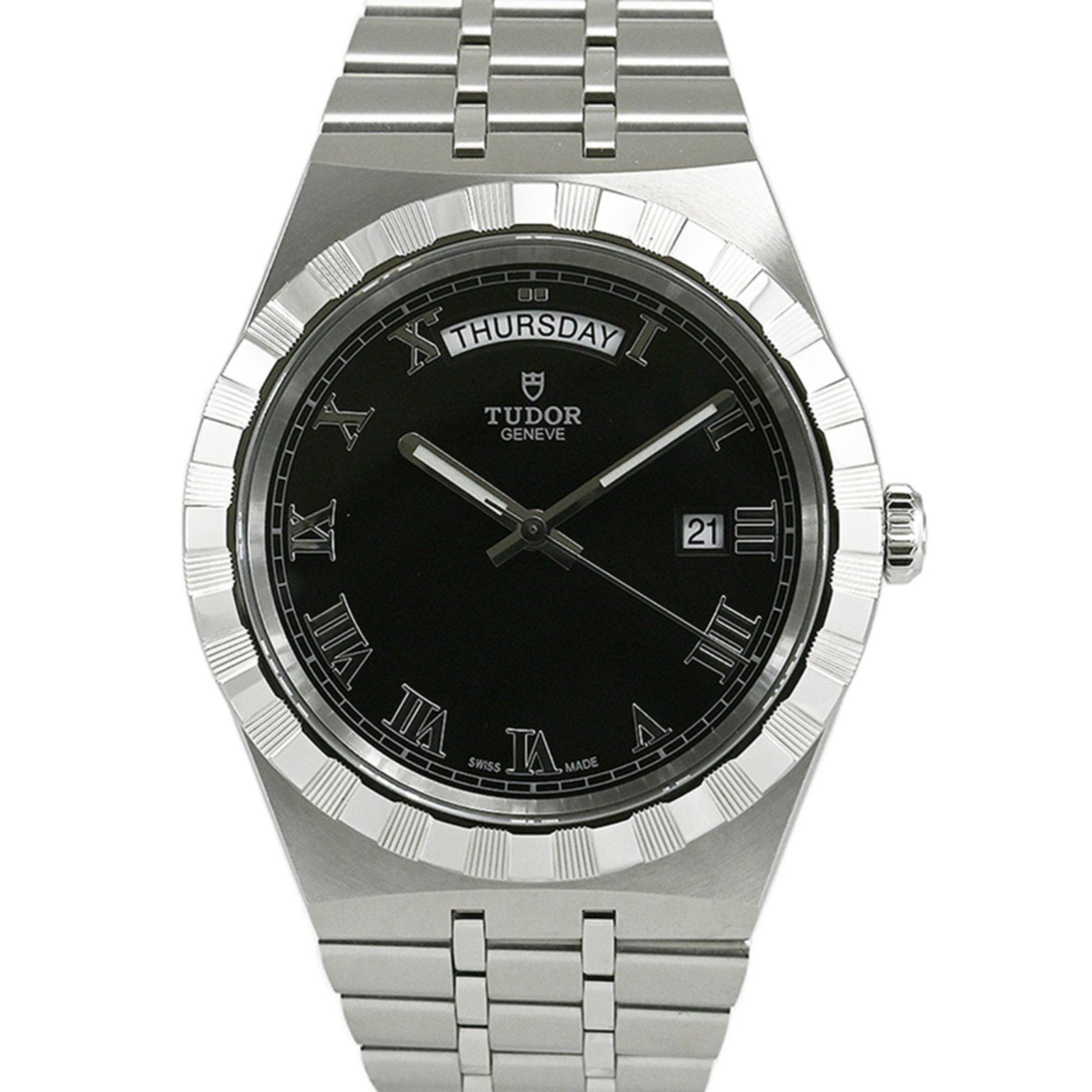 TUDOR Royal watch 28600: TUDOR Royal watch 28600 Brand: Tudor Type: Wristwatch Gender: Men Material (Case): Stainless steel Material (Band): Stainless steel Color (Dial): Black Movement: Self Winding (Automatic) Case Diameter