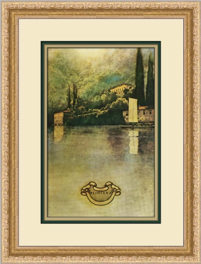 Maxfield Parrish Villa Pliniana Lake Como Custom Framed Print: Maxfield Parrish Villa Pliniana Lake Como Custom Framed Print Size: Medium Region Of Origin: united states Artist: Maxfield Parrish Production Technique: Lithography Framing: Matted & Framed Style: Im