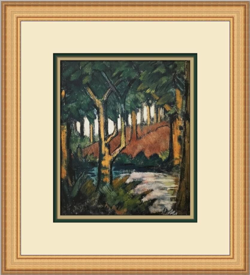 Otto Mueller Forest Landscape II Custom Framed Print: Otto Mueller Forest Landscape II Custom Framed Print Unit Of Sale: Single-Piece Work Artist: Otto Mueller Size: Medium (up to 36in.) Item Length: 14 in Region Of Origin: United States Framing: Matted