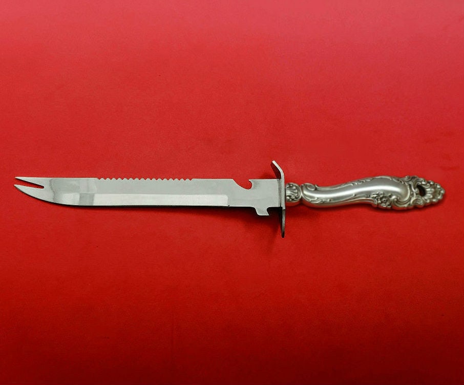 Decor by Gorham Sterling Silver Ham Slice Hollow Handle WS 11 1/2" Custom Made: Decor by Gorham Sterling Silver Ham Slice Hollow Handle WS 11 1/2" Custom Made Decor by gorhamsterling silver hollow handle with stainless blade ham slice, approximately 11 1/2" in length, custom made