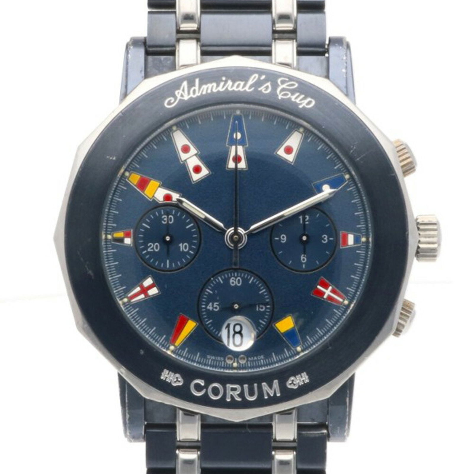 Corum Admiral's Cup Watch Stainless Steel 96.830.30.V585 Quartz Men's CORUM: Corum Admiral's Cup Watch Stainless Steel 96.830.30.V585 Quartz Men's CORUM Brand: Corum Type: Wristwatch Gender: Men Material (Case): Stainless steel Material (Band): Stainless steel Movement: Quartz