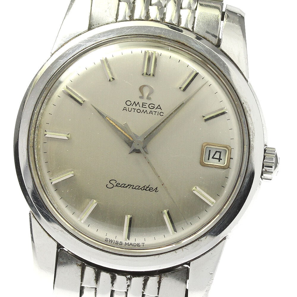 OMEGA 166.009 Seamaster cal.562 Date Rice Bracelet Mens Watch: OMEGA 166.009 Seamaster cal.562 Date Rice Bracelet Mens Watch Type: wristwatch condition rank Body rank B Belt trunk B Product condition Glass light scratches (overall) Case Light scratches small dent