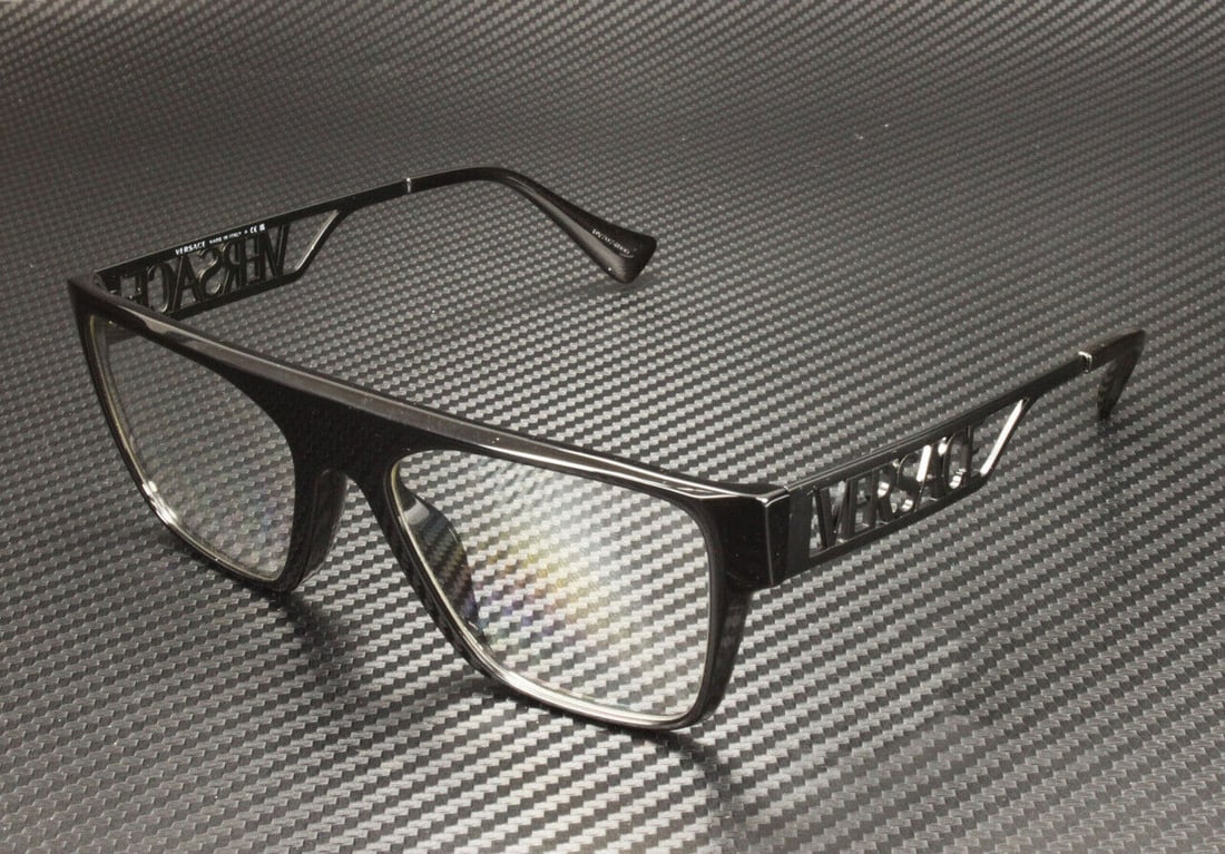 VERSACE VE3326U 5380 Shiny Black 55 mm Mens Eyeglasses: VERSACE VE3326U 5380 Shiny Black 55 mm Mens Eyeglasses Frame Color: Black Type: Eyeglasses New The BIDHAUS Guarantee: All items in this auction are guaranteed to be 100% authentic. At Your Service: At