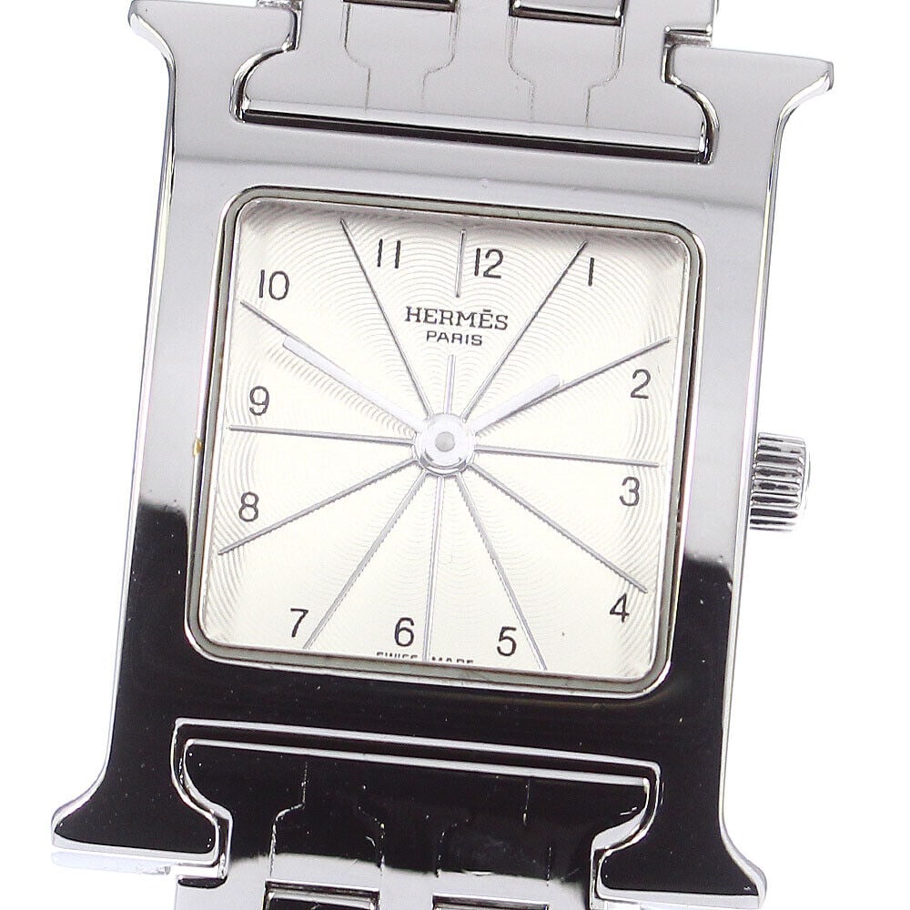 HERMES HH1.210 H Watch Quartz Ladies Watch: HERMES HH1.210 H Watch Quartz Ladies Watch Type: wristwatch condition rank Body rank AB belt trunk AB Product condition Glass slight scratches Case: slight scratches small dents Bezel slight scratches