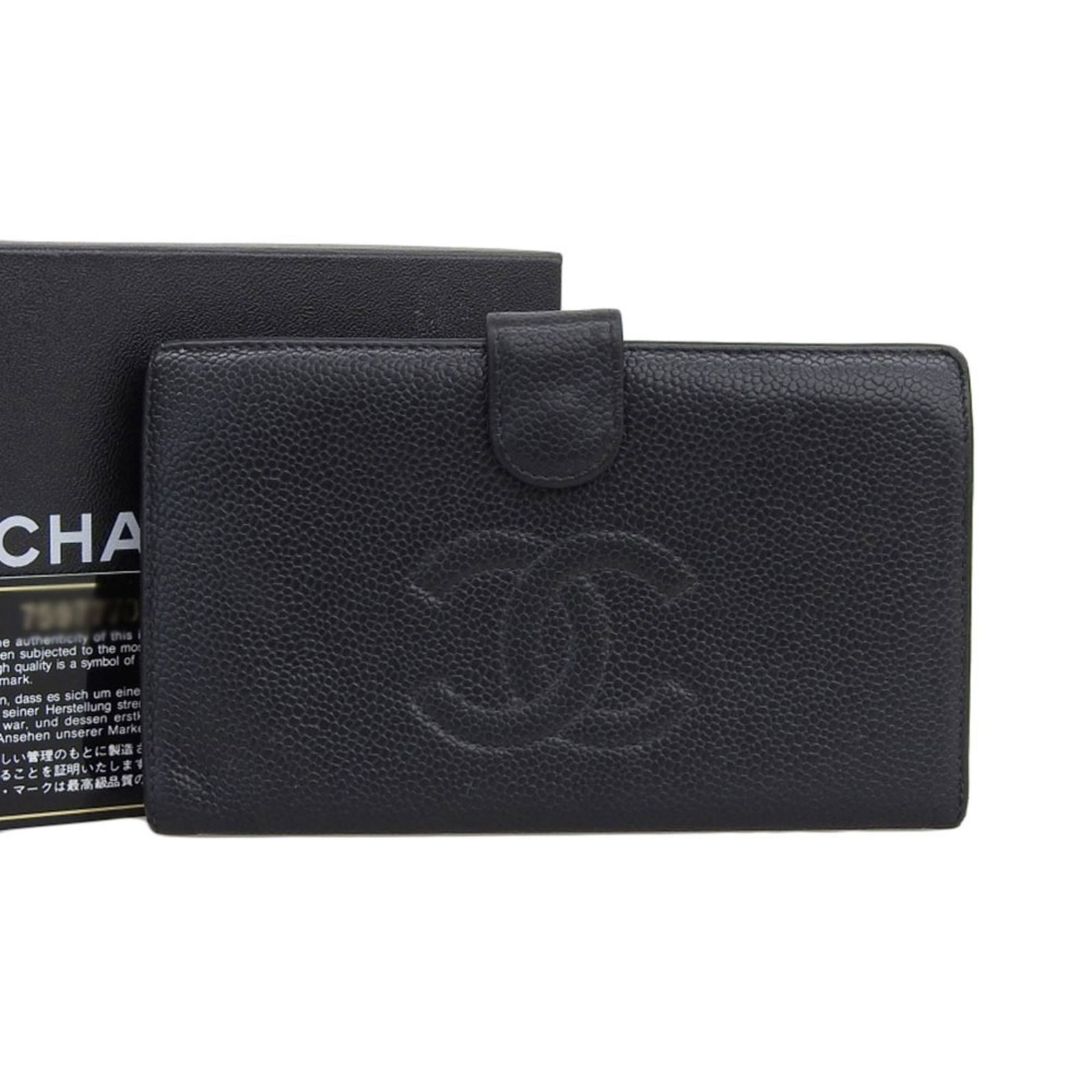 Chanel CHANEL long wallet with coco mark leather black seal 7 series A13498: Chanel CHANEL long wallet with coco mark leather black seal 7 series A13498 Brand: Chanel Type: Long wallet (bi-fold) Gender: Women Material: Leather Leather: Color: Black Closure: Ball clasp Size (Hx
