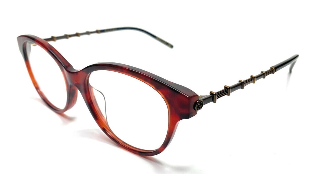 GUCCI GG0658OA 002 Cat Eye Havana Gold Womens Eyeglasses Frame 53 mm: GUCCI GG0658OA 002 Cat Eye Havana Gold Womens Eyeglasses Frame 53 mm Color: Burgundy Style: Cats Eye Frame Color: Havana/Gold Vertical: 42.7 mm Type: Classic Bridge Width: 17 mm Frame Material: Acetat