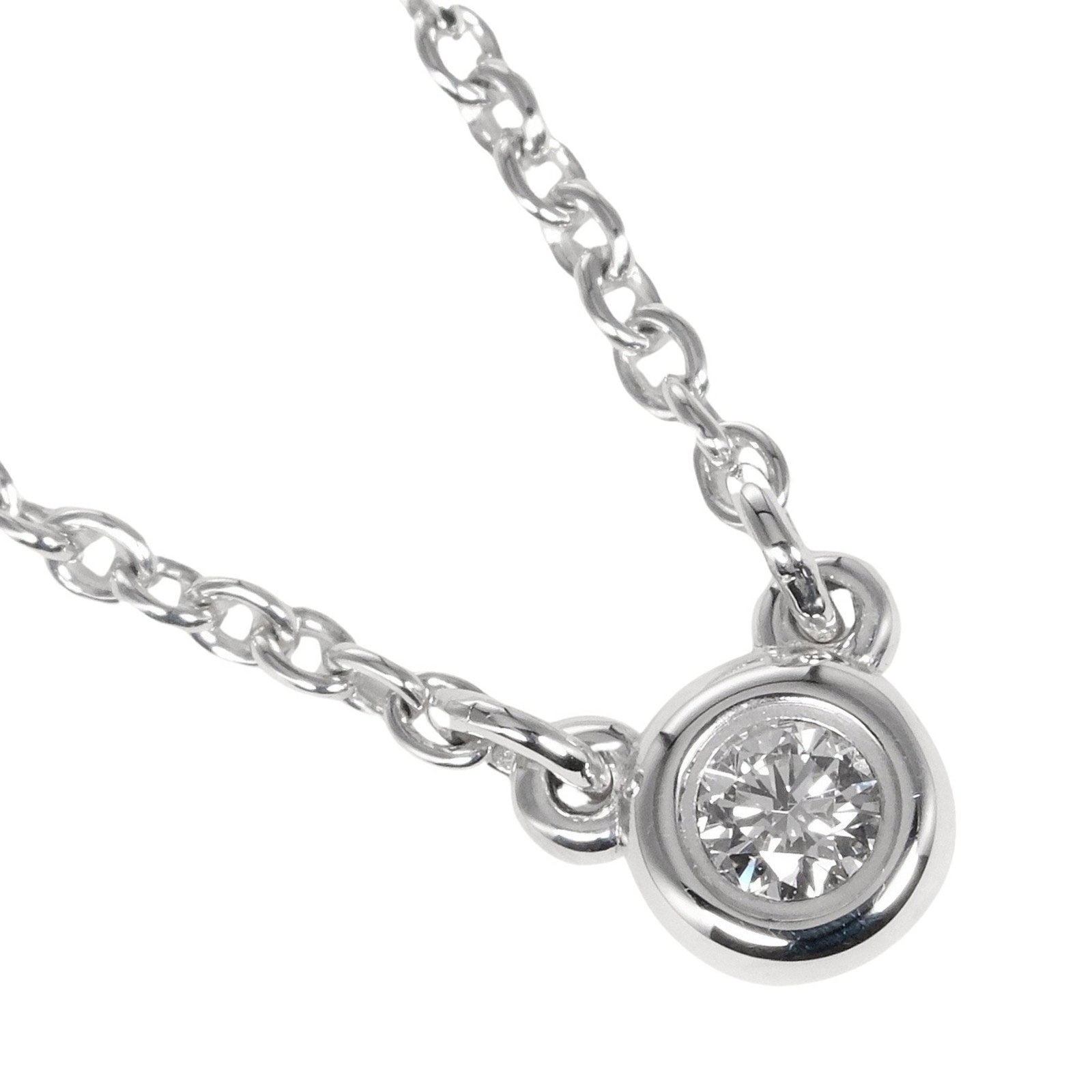 Tiffany TIFFANY&Co. Visthe Yard Necklace 925 Silver Diamond Approx. 1.55g: Tiffany TIFFANY&Co. Visthe Yard Necklace 925 Silver Diamond Approx. 1.55g Brand: Tiffany Necklace Type: Necklace Gender: Women Material: Silver 925 Stone: Diamond Weight: 1.55g / 0.05oz. Neck Circumfe