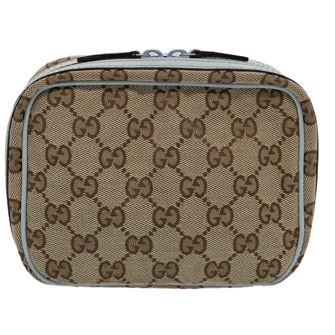 Gucci GG canvas: Gucci GG canvas Brand: Gucci Model: GG canvas Color: Beige Material: Canvas Dimensions: W16cm x H12cm x D5cm Comments: Introducing the Gucci GG Canvas line in a captivating light blue shade this pouch