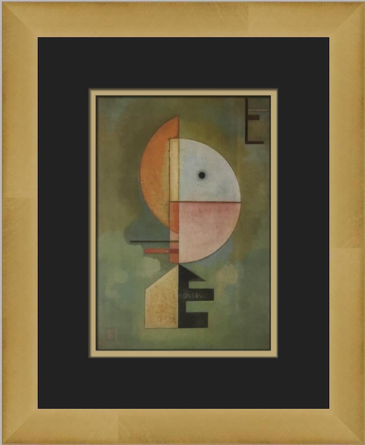 Wassily Kandinsky Upward Offset Lithograph Custom Framed Print 14in x 12in: Wassily Kandinsky Upward Custom Framed Print Size: Medium Region Of Origin: United States Artist: Wassily Kandinsky Production Technique: Offset Lithograph Framing: Matted & Framed Style: Abstract Ite