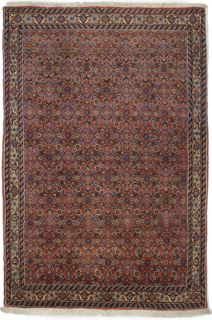 Vintage Dark Orange Floral 38x55 Oriental Rug Hand-Knotted Wool Carpet: Extra Fine Vintage Dark Orange Floral 38X55 Small Oriental Rug Plush Carpet Free continental US Shipping Type: Area Rugs Size: 3"8 X 5"5 Color: Dark Orange Cream Blue Navy Charcoal Green etc Weave: Ha