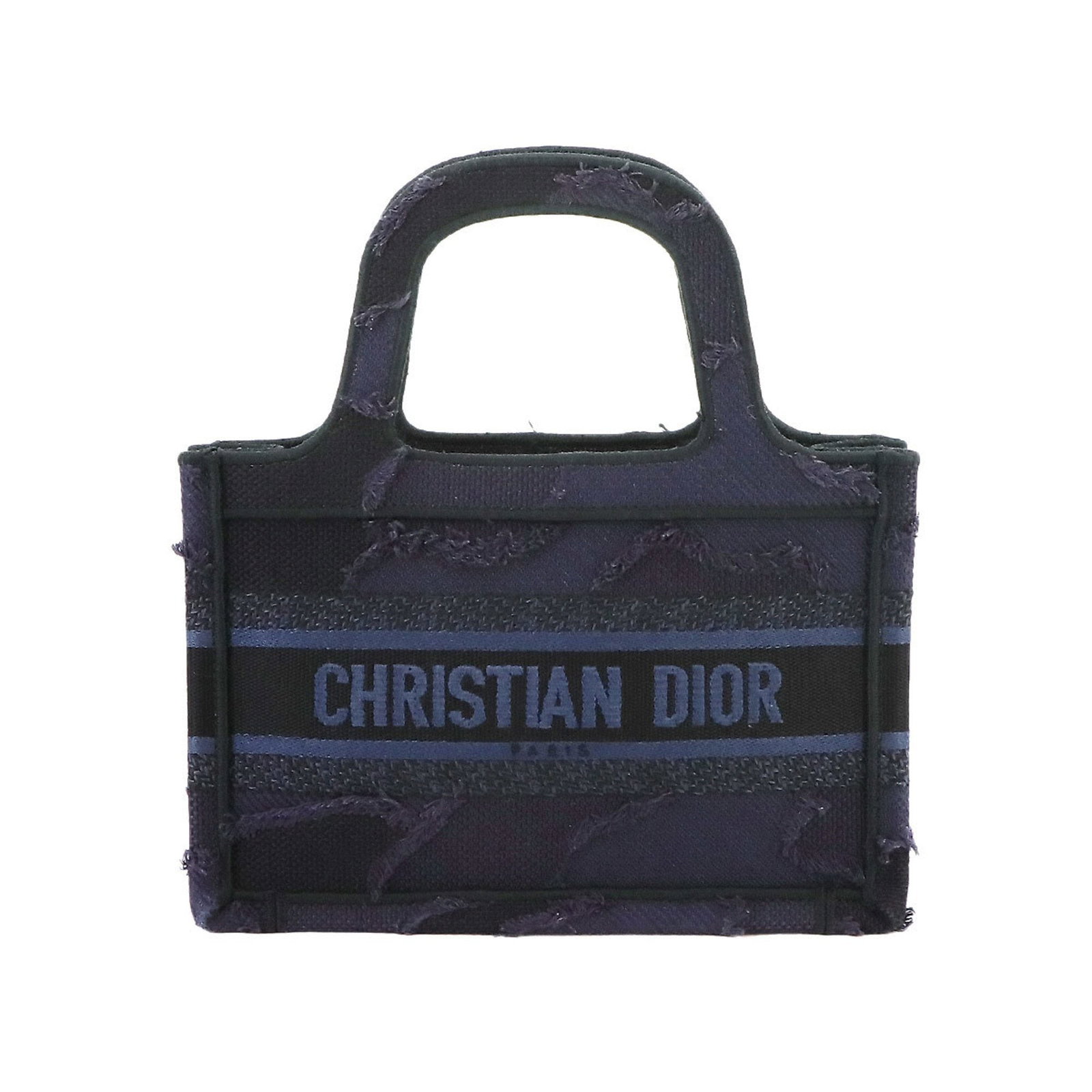 Christian Dior Book Tote Bag Canvas Navy Black Mini: Christian Dior Book Tote Bag Canvas Navy Black Mini Brand: Christian Dior Type: Tote bag Material: Canvas Canvas: Color: Black Navy Gender: Women Size (HxWxD): 15cm x 22.5cm x 5cm / 5.9 x 8.85 x 1.96 