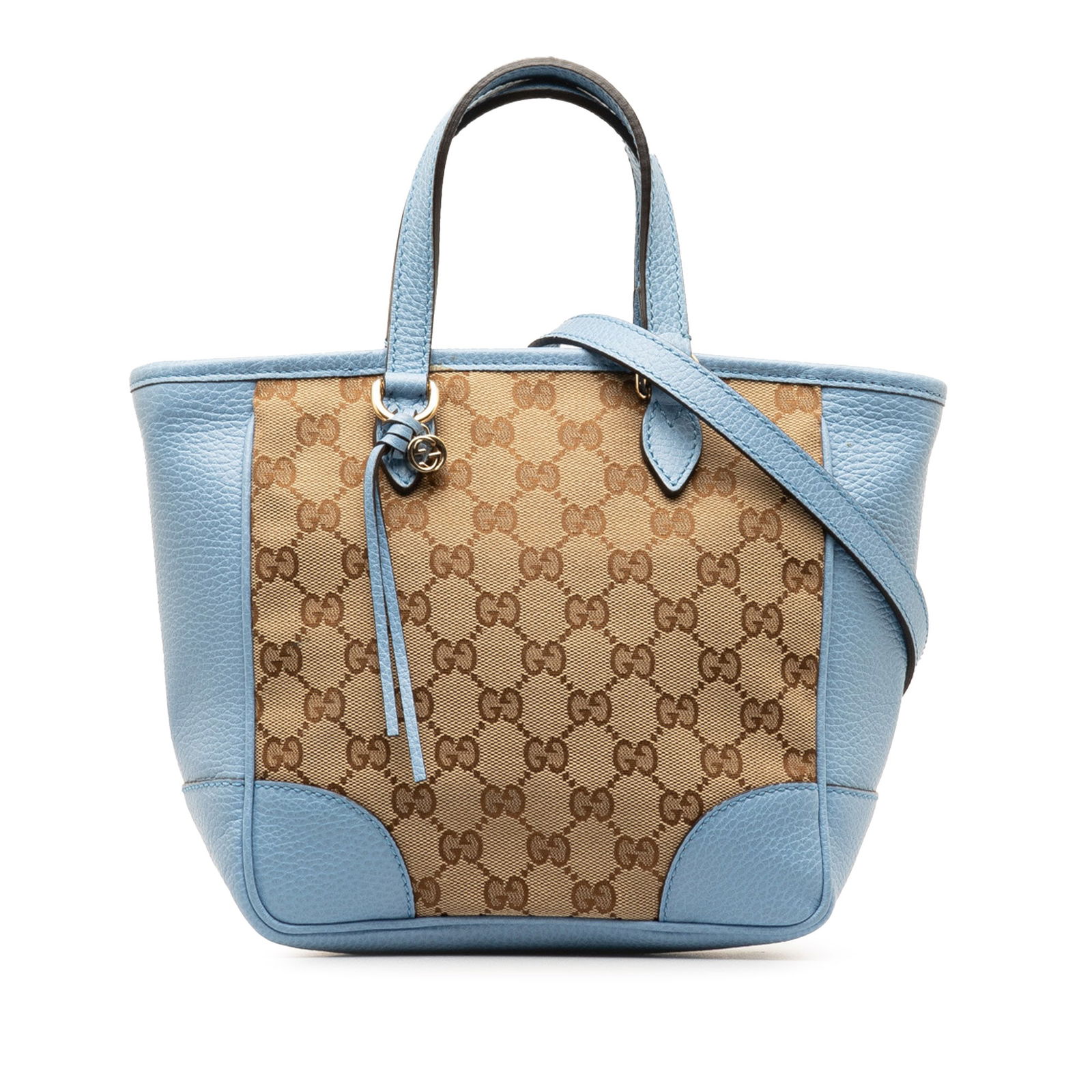 Gucci GG Canvas Bree Satchel: Gucci GG Canvas Bree Satchel The Bree features a canvas body flat leather handles a detachable flat leather shoulder strap a top zip closure and interior zip and slip pockets. Brand: Gucci Model: GG C