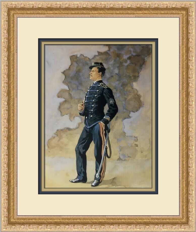 Frederic Remington Mexican Lieutenant Custom Framed Print 16in x 14in: Frederic Remington Mexican Lieutenant Engineer Battalion Custom Framed Print Unit Of Sale: Single Piece Artist: Frederic Remington Size: Medium Item Length: 14 in Region Of Origin: United States Frami
