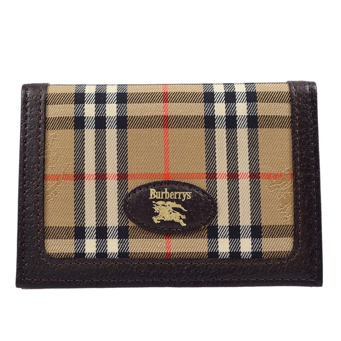 Burberry Brown House Check Canvas Card Holder Wallet: Burberrys Brown House Check Card Holder Wallet Type: Card Wallet Color: Brown Material: Canvas Vintage: Yes Outside Condition: AB: Very Good/Inside Condition: AB: Very Good The BIDHAUS Guarantee: All