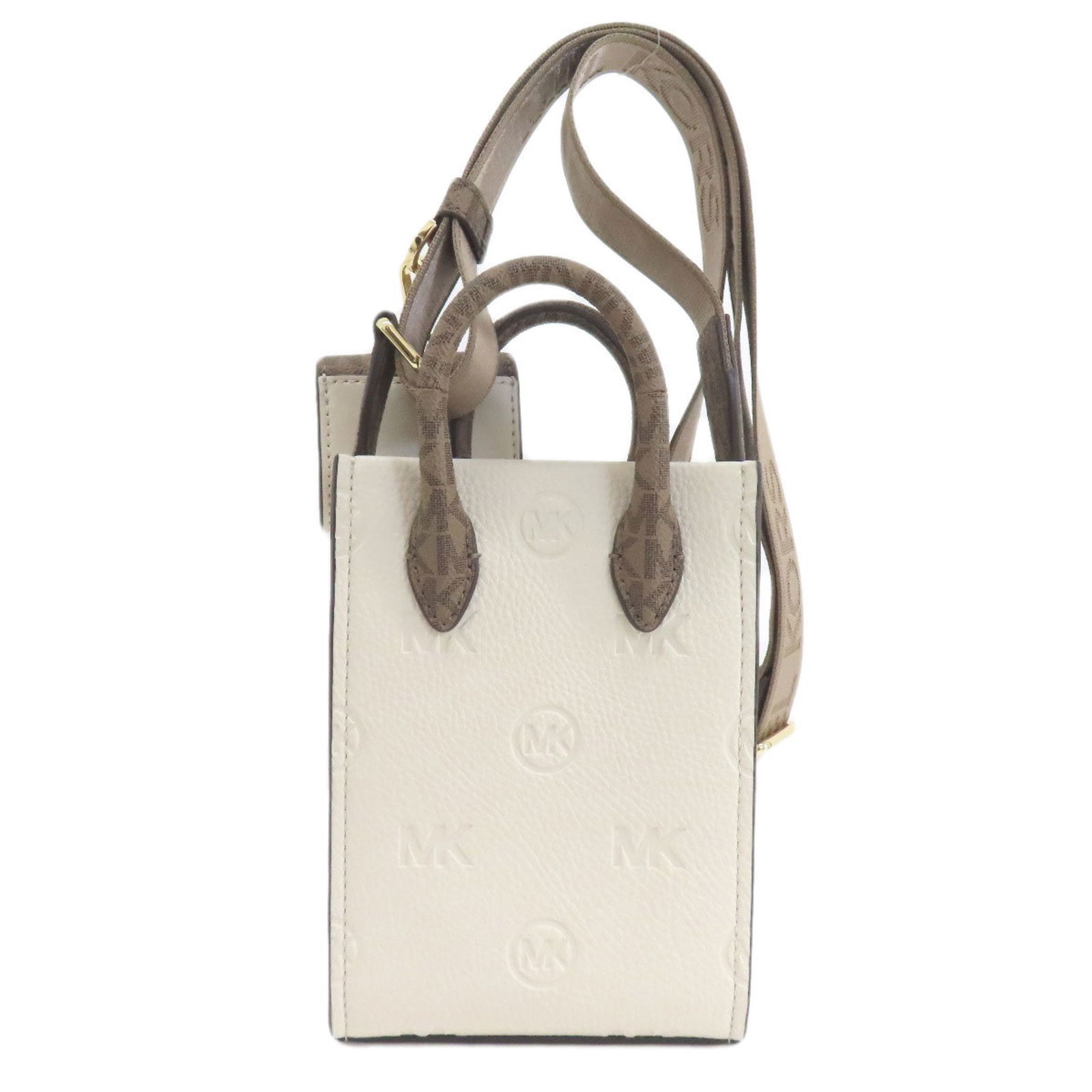 Michael Kors White Leather Handbag for Women 18x12.5x4 cm: Michael Kors handbags leather for women Brand: Michael Kors Type: Handbag Material: Leather Leather: Color: White Gender: Women Size (HxWxD): 18cm x 12.5cm x 4cm / 7.08 x 4.92 x 1.57 Condition: Used (