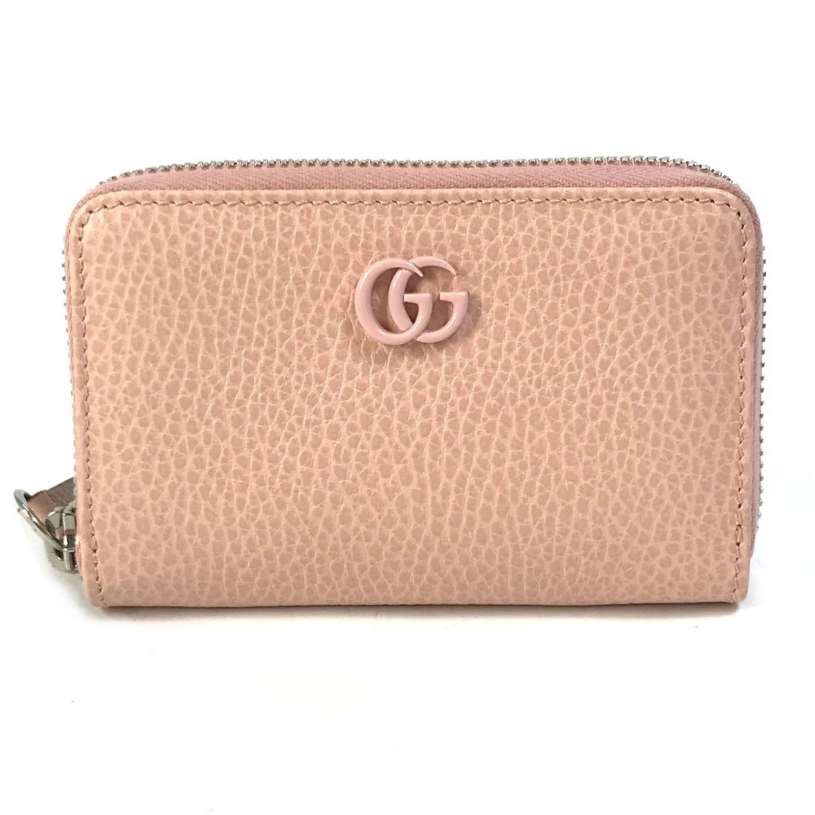 Gucci GG Marmont Pink Leather Wallet with Coin Compartment: Gucci 644412 GG Marmont Double G Wallet coin purse Coin Compartment Card Case pink Brand: Gucci Model: 644412 Type: Card case Material: Leather Color: Pink Gender: Women Size: W12cmxH7.5cmxD2cm/W4.7xH