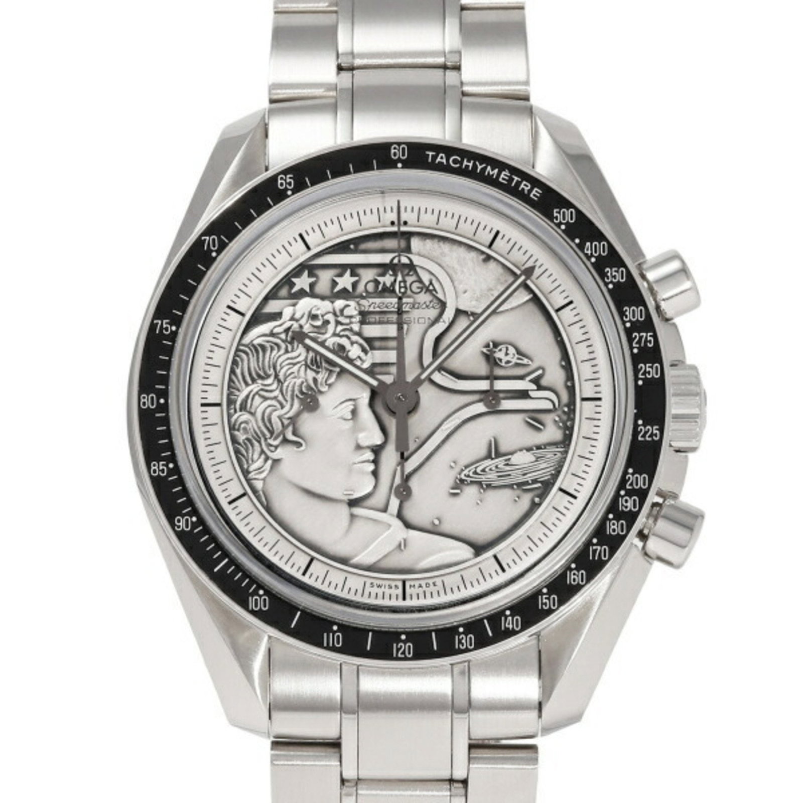 OMEGA Speedmaster Apollo 40th Anniversary Limited Edition 42 inches Silver Dial: OMEGA Speedmaster Apollo 40th Anniversary Limited Edition 42 MM 311.30.42.30.99.002 Silver Dial Men's Watch Brand: Omega Type: Wristwatch Gender: Men Material (Case): Stainless steel Material (Band): 