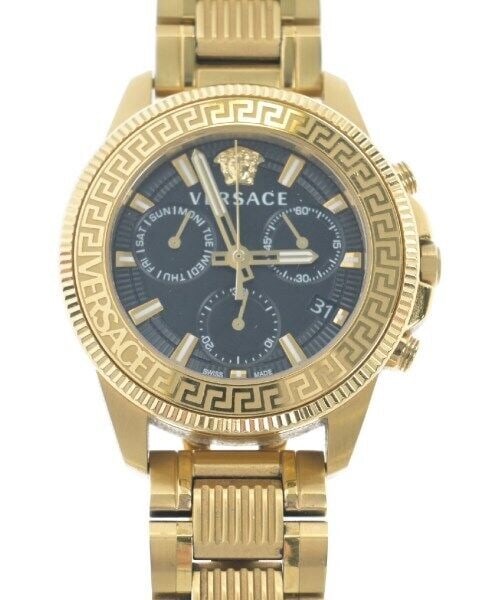 Versace Black and Gold Wristwatch: VERSACE Watch BlackxGold Color: BlackxGold Type: Wristwatch The BIDHAUS Guarantee: All items in this auction are guaranteed to be 100% authentic. At Your Service: At BIDHAUS, our Customer Support Spec