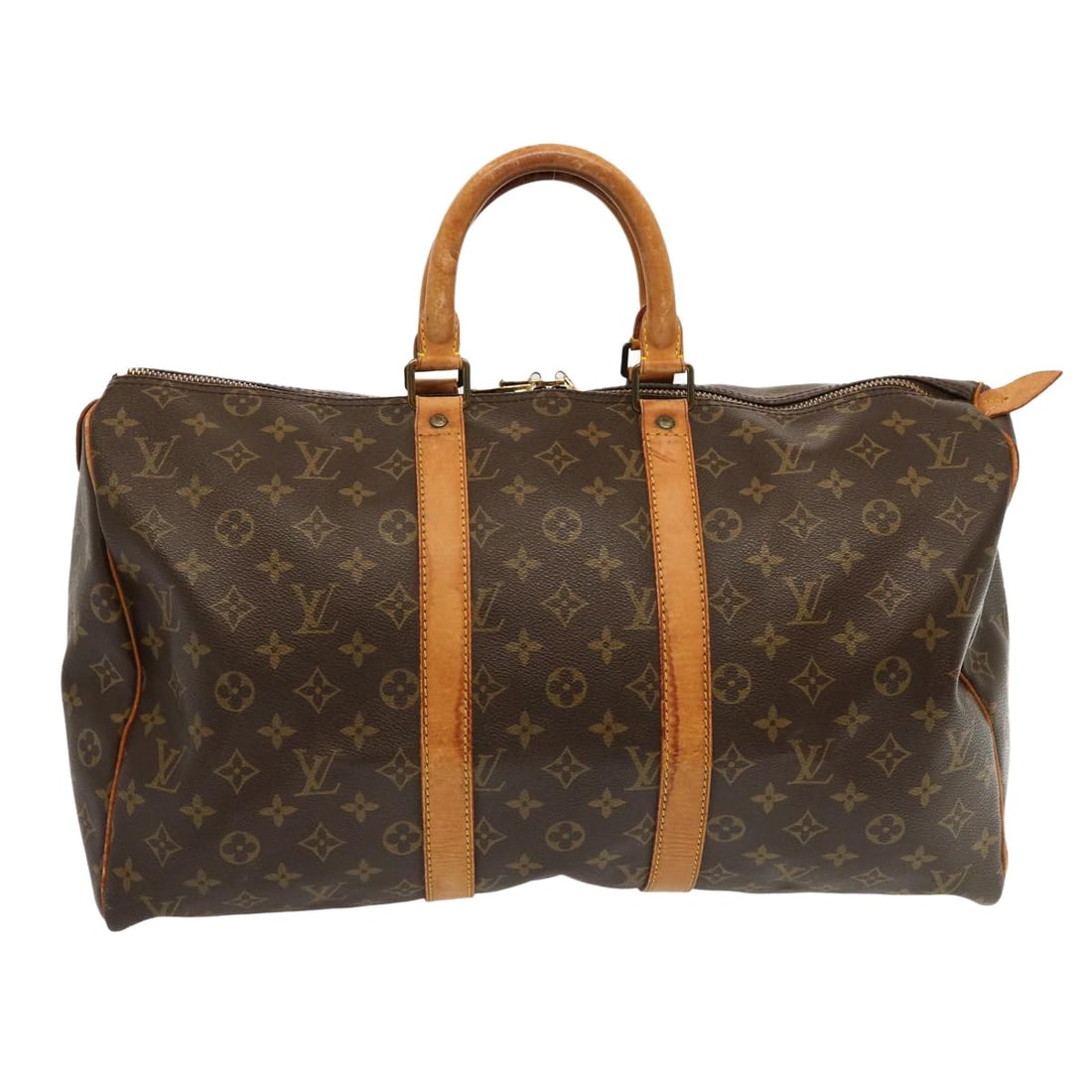 Louis Vuitton Keepall 45 Monogram Canvas Travel Bag: Louis Vuitton Keepall 45 Brand: Louis Vuitton Model: Keepall 45 Color: Brown Material: Canvas Dimensions: W45cm x H25cm x D20cm Comments: Introducing Louis Vuitton's Keepall 45 Boston Bag now availabl