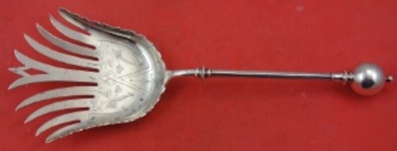 George Sharp Sterling Silver Asparagus Fork with Greek Key 10 1/4 inches: Ball End by George Sharp Sterling Silver Asparagus Fork BC w/ Greek Key 10 1/4" Seller Notes: "Excellent condition" Brand: George Sharp Pattern: Ball End Composition: Sterling Silver Type: Serving For