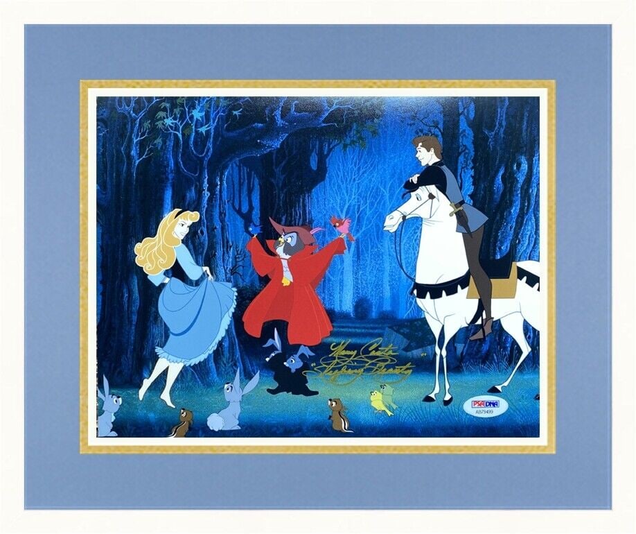 Mary Costa Signed Sleeping Beauty Photo in Custom Frame: This original Sleeping Beauty photograph signed by Mary Costa comes newly custom framed, perfect for fans and collectors. The autograph is authenticated by Professional Sports (PSA/DNA), ensuring its 