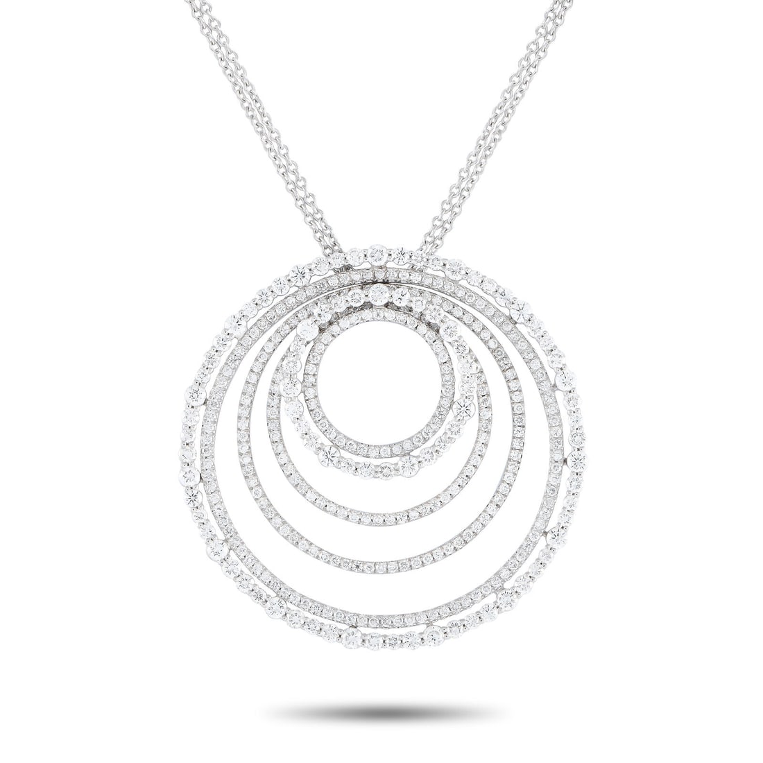 Bucherer 18K White Gold 4.25ct Diamond Circle Necklace BU05-071224: Bucherer 18K White Gold 4.25ct Diamond Circle Necklace BU05-071224 Main Stone: Diamond Metal: 18K White Gold Metal Purity: 750 Style: Chain Main Stone Color: Diamond Base Metal: 18K White Gold Total C