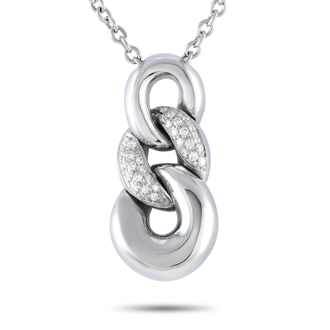 Bucherer 18K White Gold 0.35ct Diamond Curb Link Pendant Necklace BU09-071224: Bucherer 18K White Gold 0.35ct Diamond Curb Link Pendant Necklace BU09-071224 Main Stone: Diamond Metal: 18K White Gold Metal Purity: 750 Style: Chain Main Stone Color: Diamond Base Metal: 18K White G