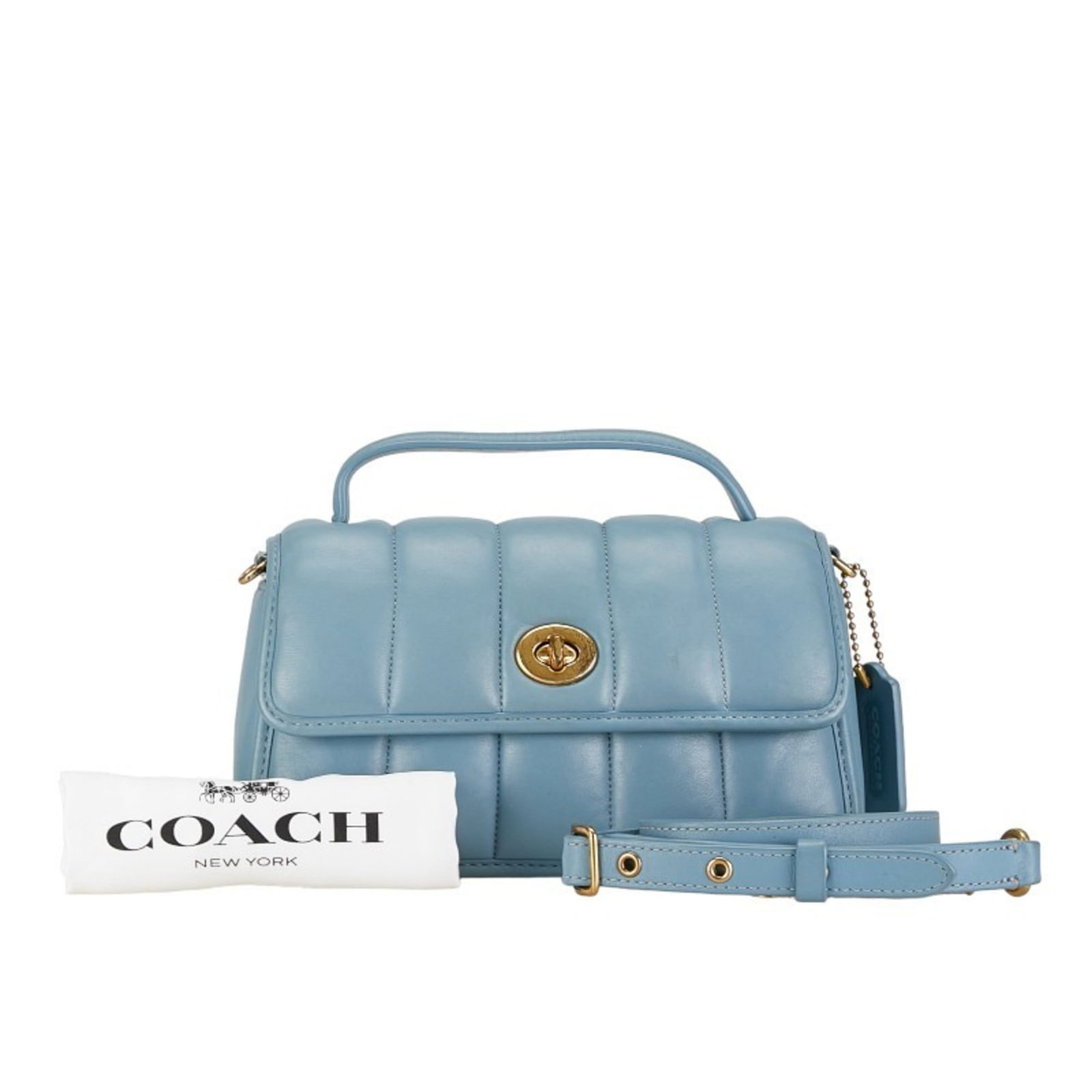 Coach Turnlock Clutch 20 Quilted Handbag Chain Shoulder Bag C3845 Light Blue Leather Women's COACH: Coach Turnlock Clutch 20 Quilted Handbag Chain Shoulder Bag C3845 Light Blue Leather Women's COACH Brand: Coach Model: C3845 Type: Handbag Shoulder bag Material: Quilting Quilting: Color: Light blue C